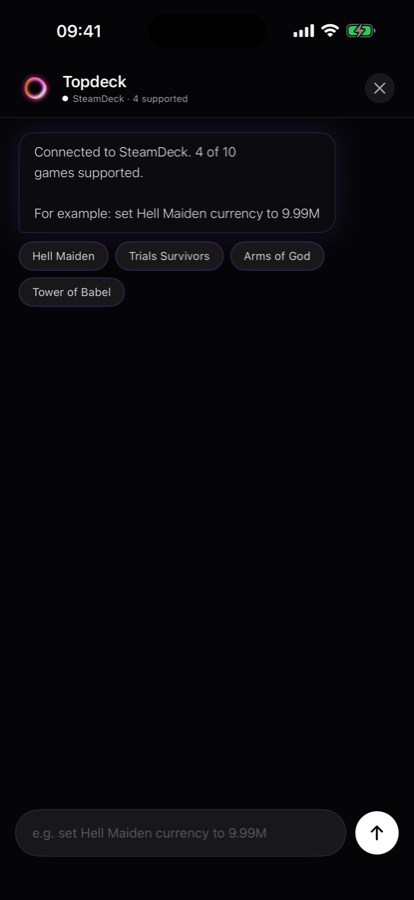 Chat screen where the change is described in plain language
